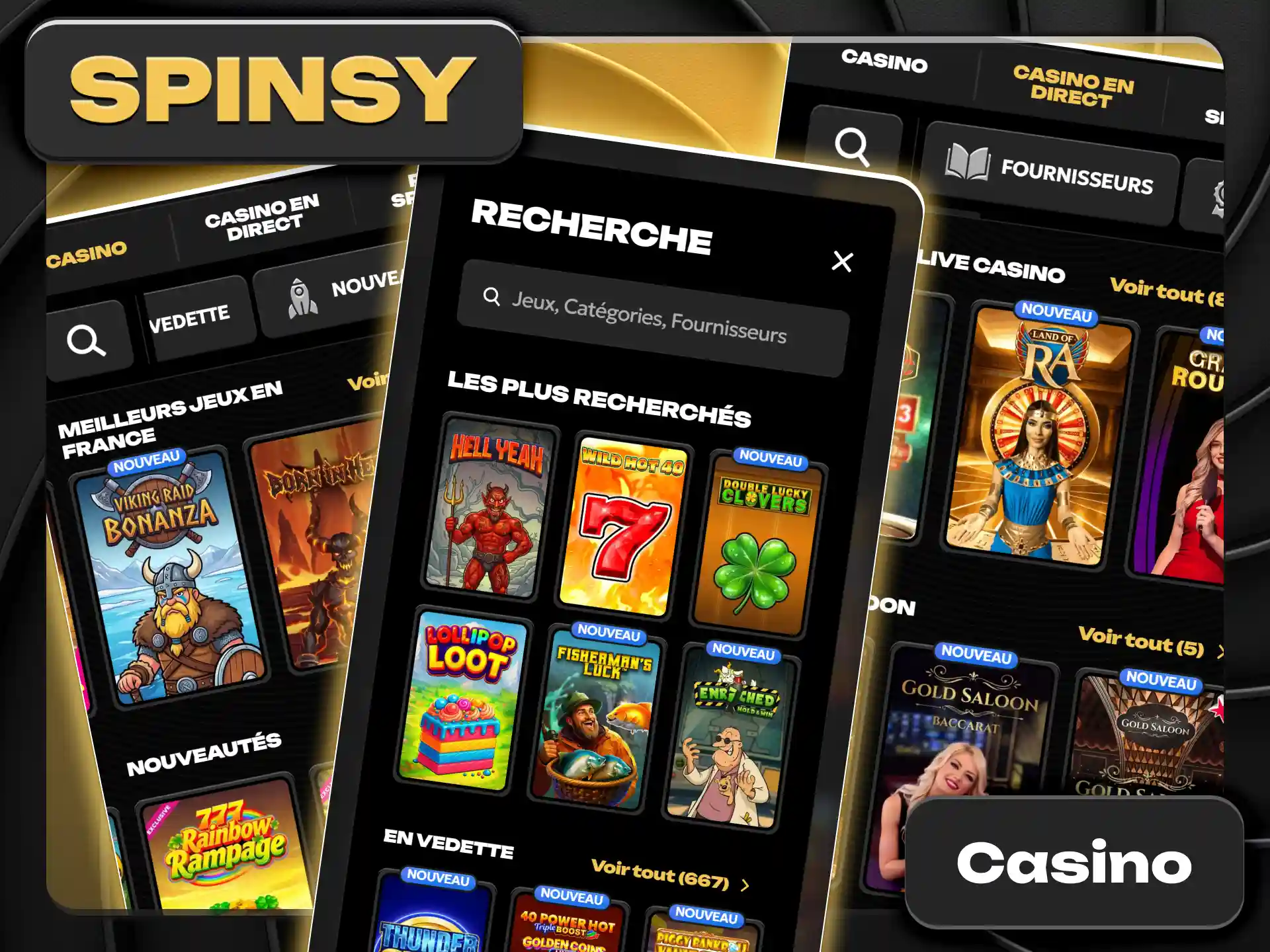 Découvrez les jeux de casino disponibles sur Spinsy officiel.