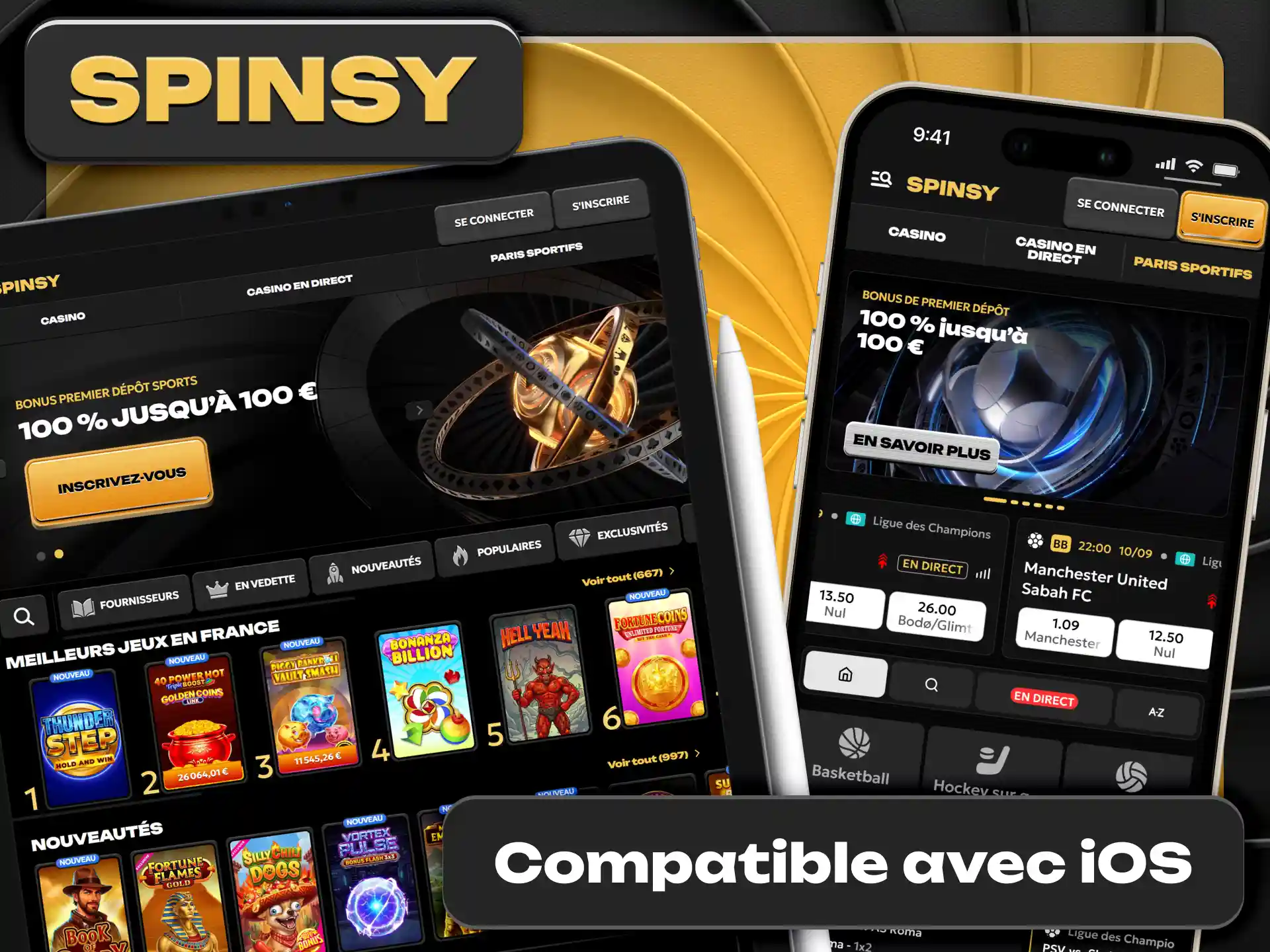 Vérifiez la compatibilité des appareils Apple sur Spinsy officiel France.