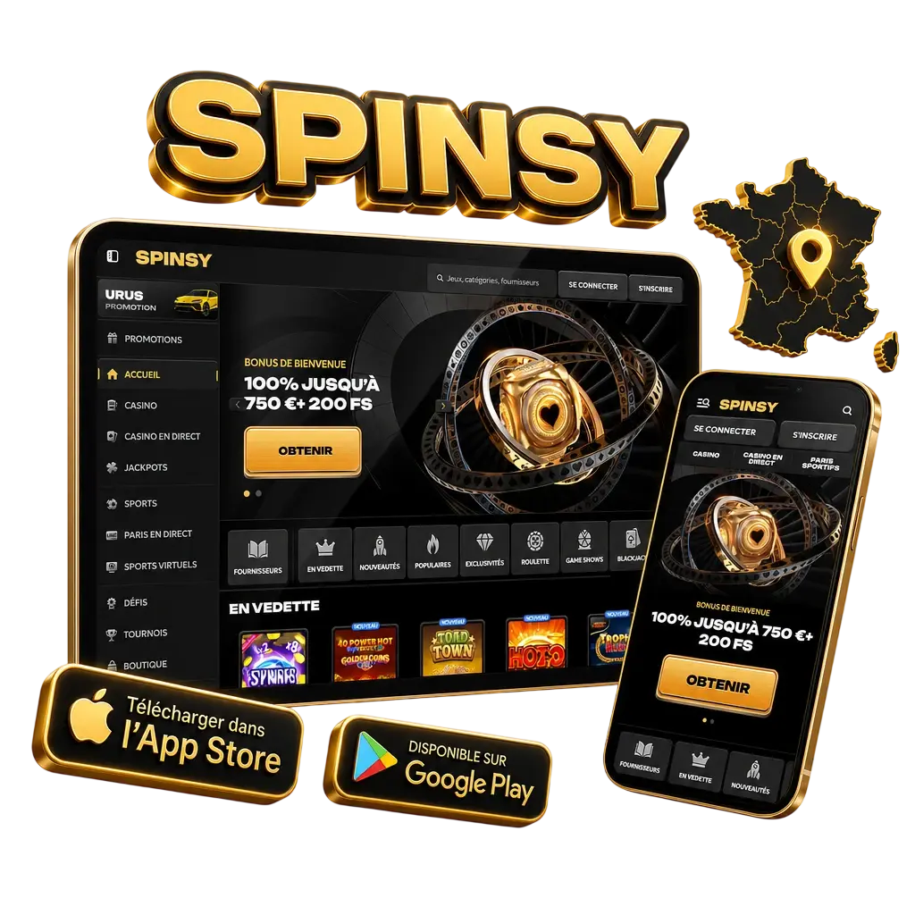 Application Spinsy pour Android : téléchargement APK gratuit, paris et jeux de casino sur mobile