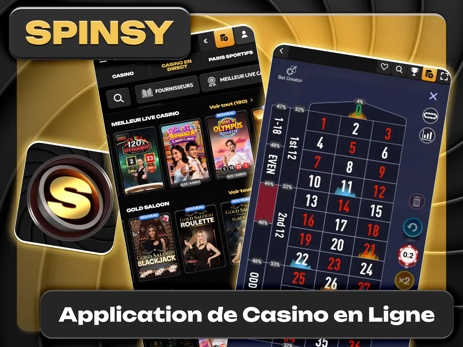 Retrouvez les croupiers en streaming sur l'application mobile Spinsy officiel.