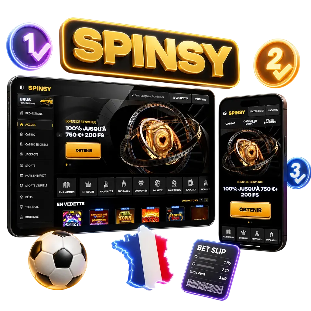 Guide en 6 étapes pour créer un compte, déposer des fonds et parier sur le football sur Spinsy.