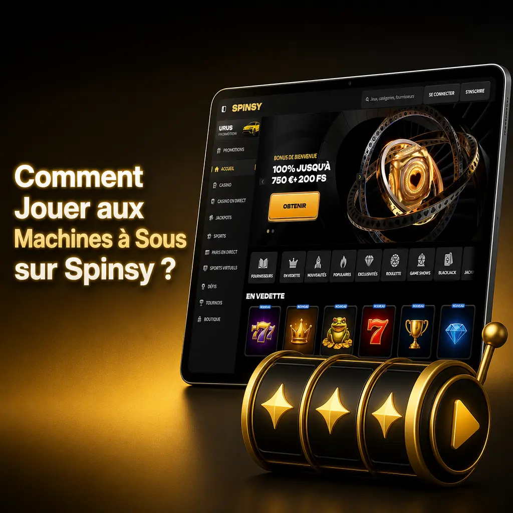 Guide en 5 étapes pour se connecter, choisir une machine à sous et jouer sur Spinsy