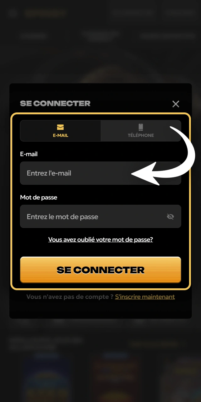 Connectez-vous facilement à votre compte de jeu Spinsy France.