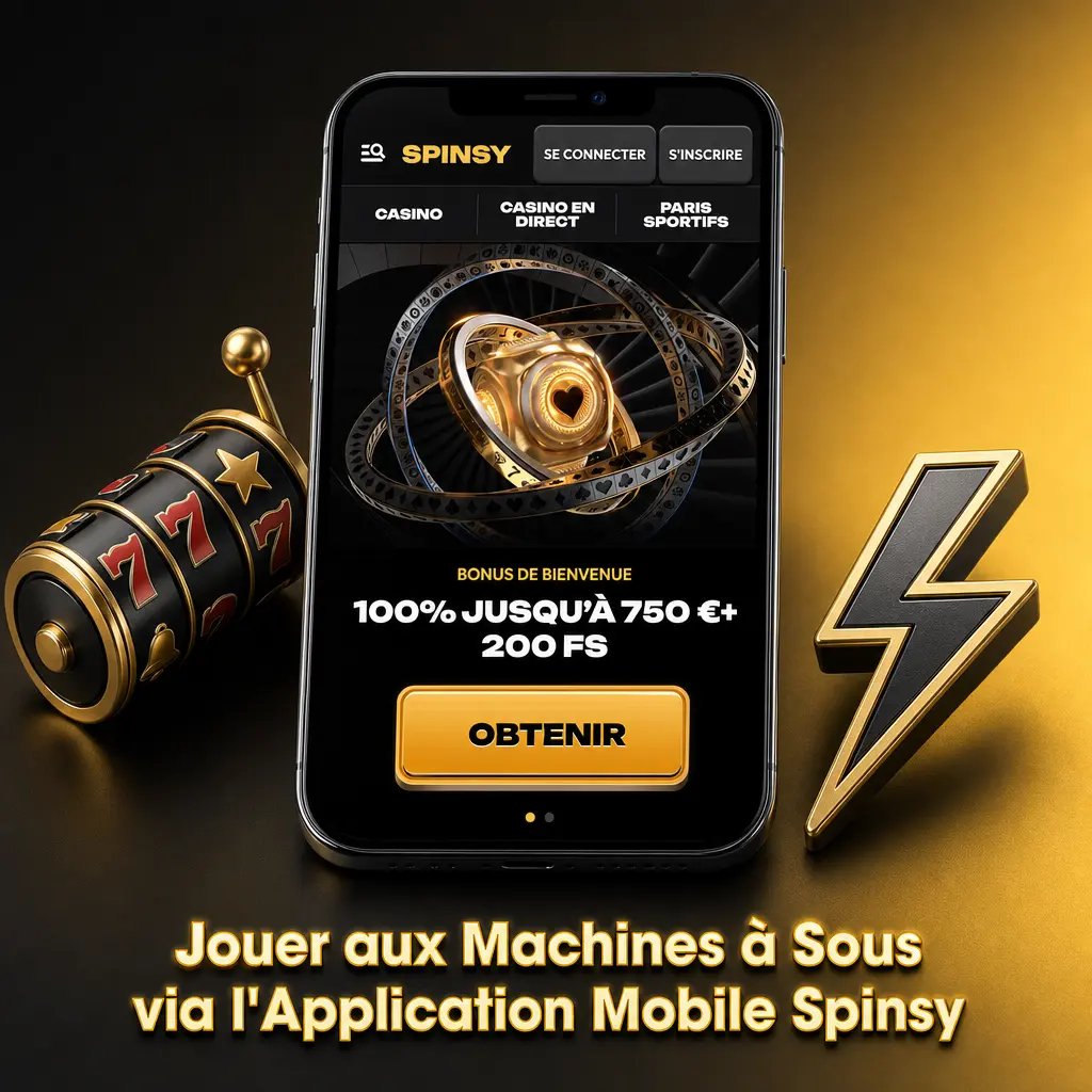 Application mobile Spinsy pour jouer aux machines à sous, installable depuis le navigateur sans store tiers