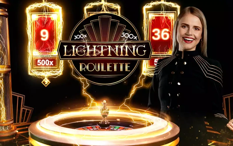 Multipliez vos gains sur Lightning Roulette en direct sur Spinsy.