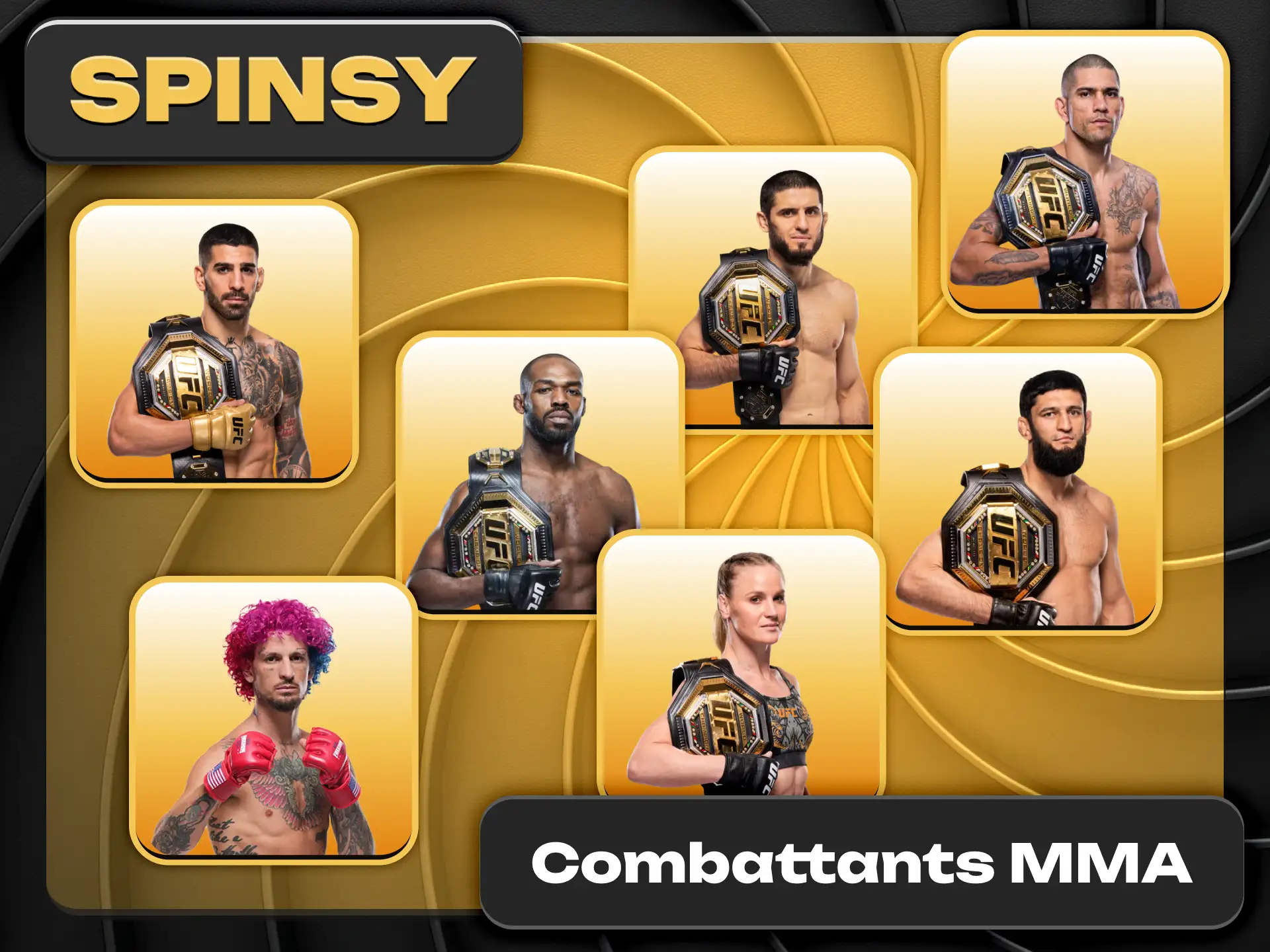 Découvrez les cotes sur les meilleurs combattants MMA Spinsy.