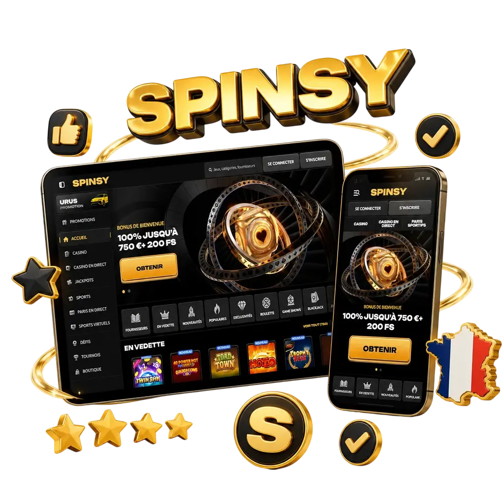 Application mobile Spinsy offrant connexion biométrique, streaming rapide et accès direct à la caisse pour parier en toute stabilité