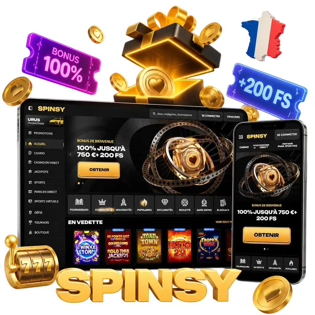 Bonus de premier dépôt de 100% jusqu'à 500 EUR avec 200 tours gratuits pour les nouveaux joueurs du casino en France