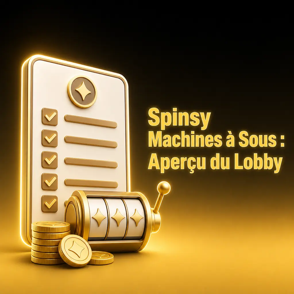 Aperçu du lobby Spinsy : plus de 4 000 machines à sous, fournisseurs variés, thèmes et RTP des meilleurs jeux.