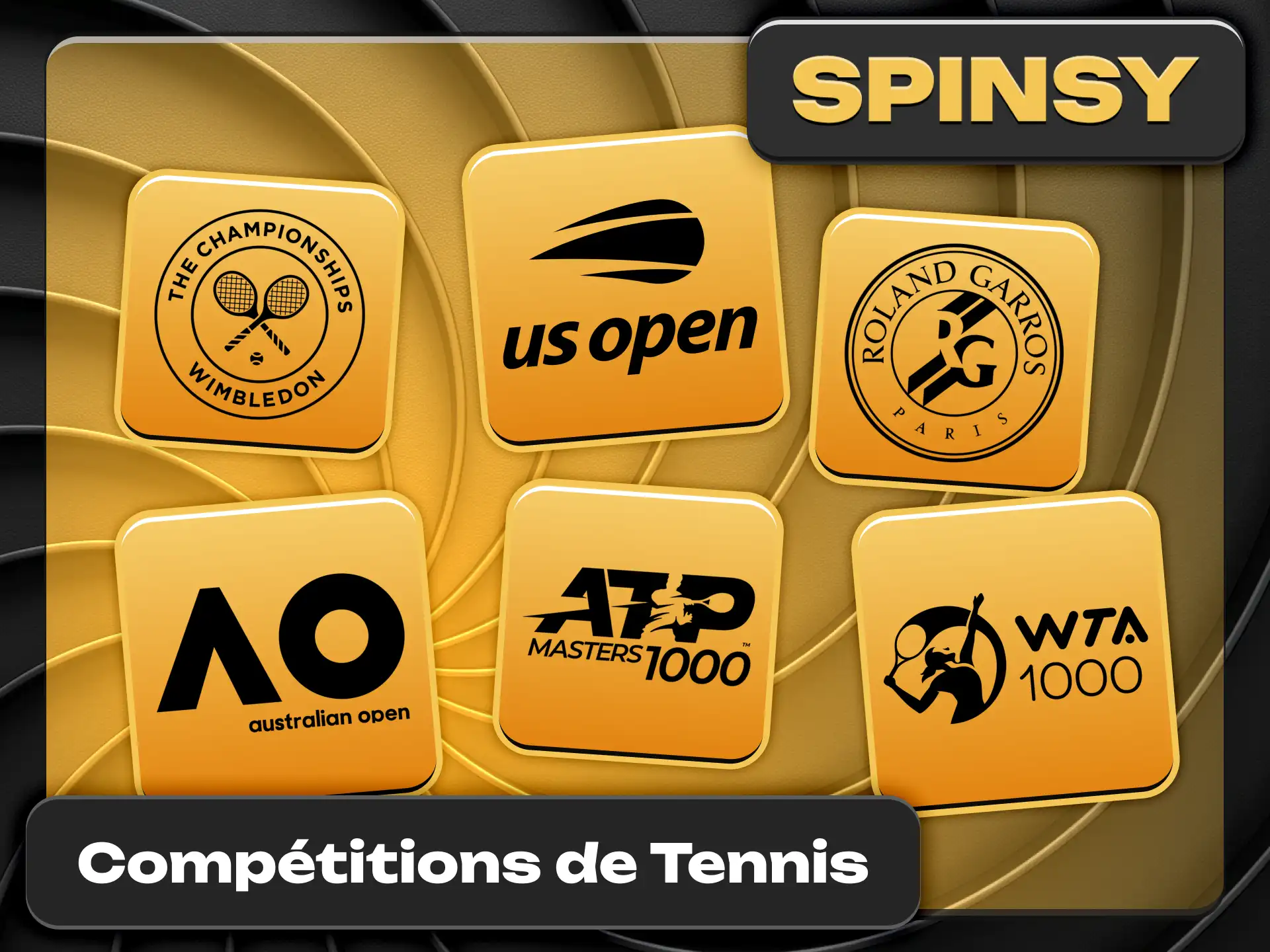 Découvrez les grandes compétitions de tennis disponibles sur Spinsy.