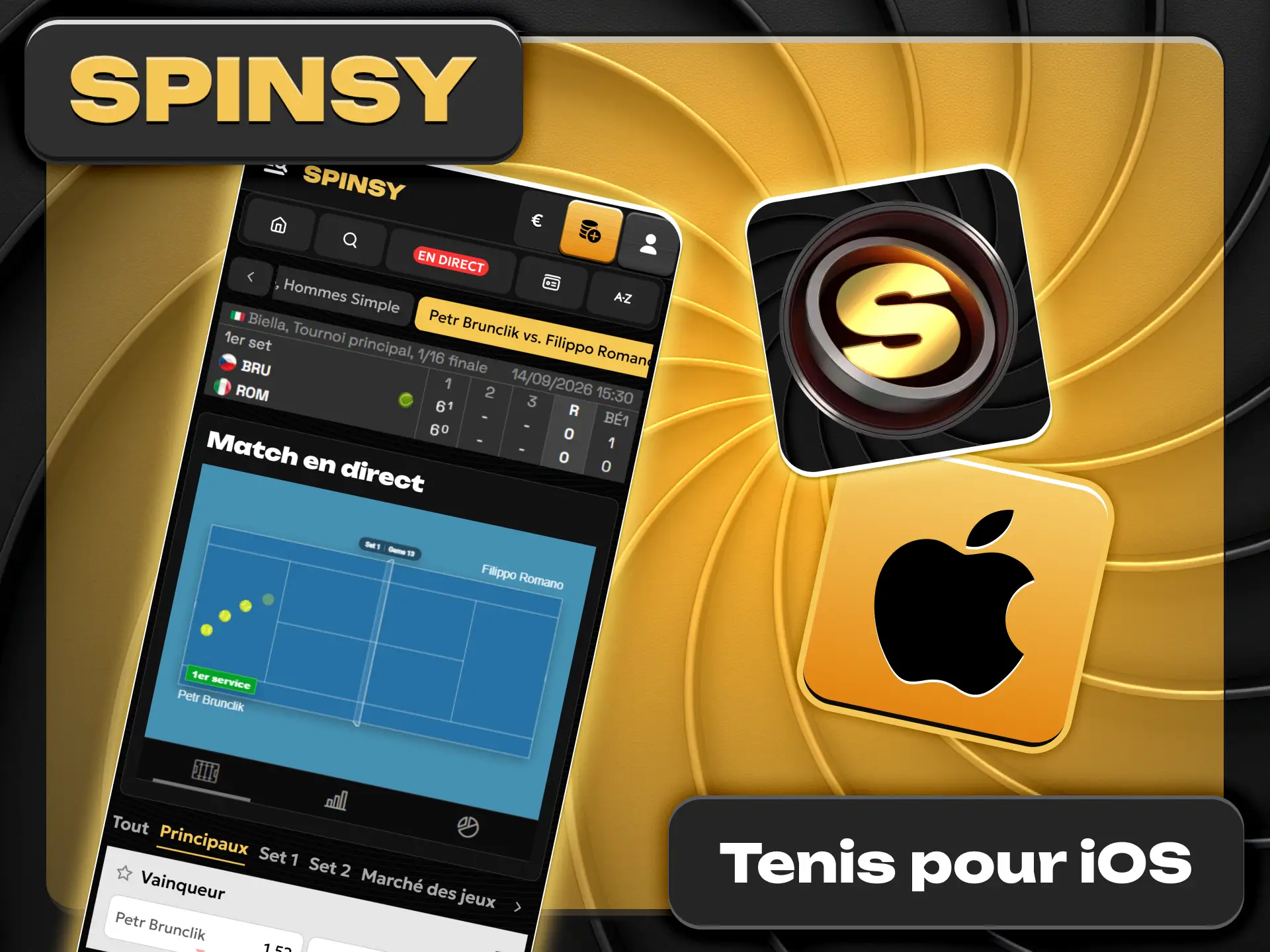 Installez le raccourci mobile iOS pour parier sur Spinsy.